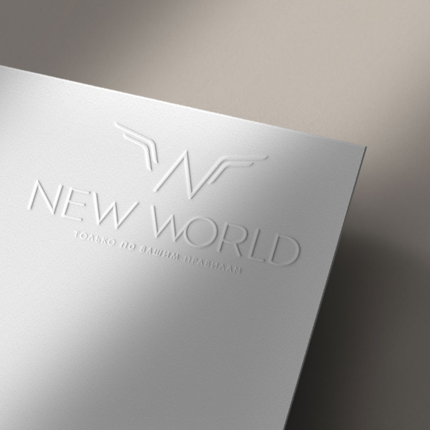 Logo and design development for brand New World